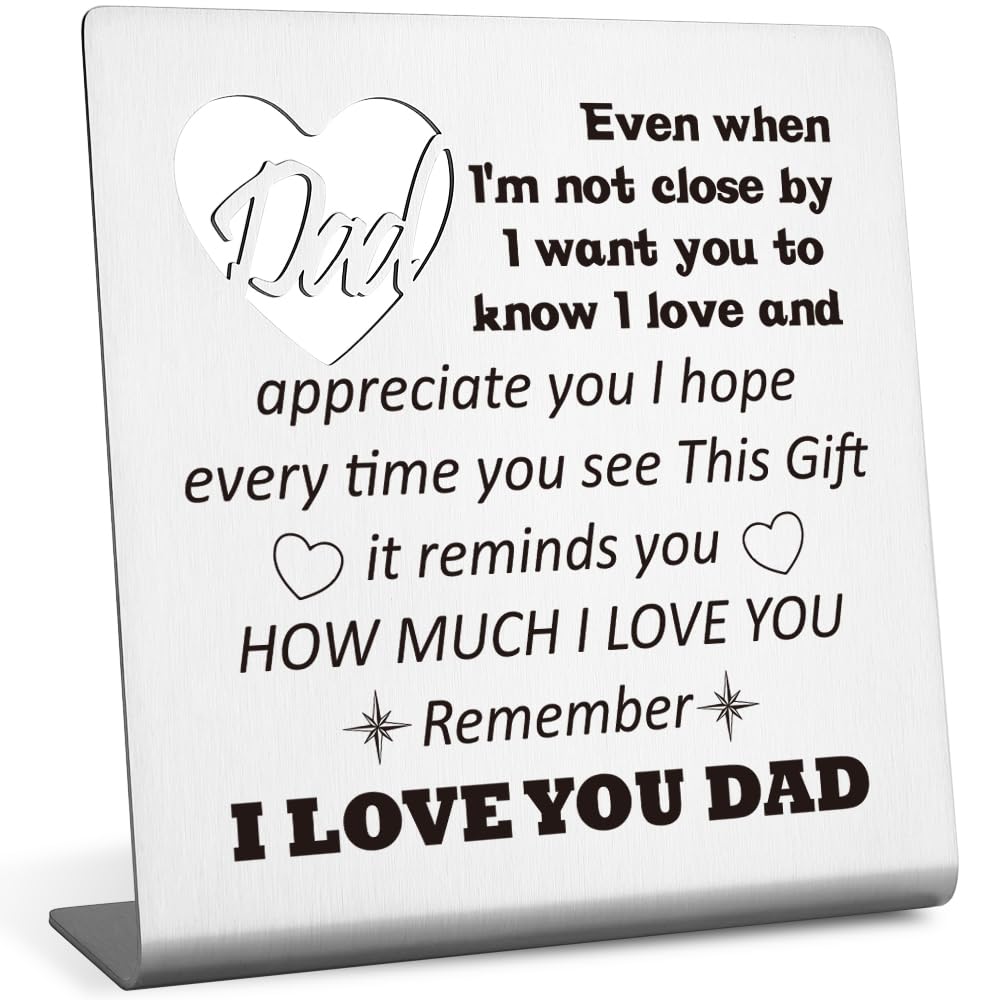 Desk Decorative Sign Birthday Gift for Dad,Christmas Gifts for Dad,Thank You Gift for Dad,Dad Gifts from Daughter, Birthday Gifts for Dad, Father's Day Gift for Dad