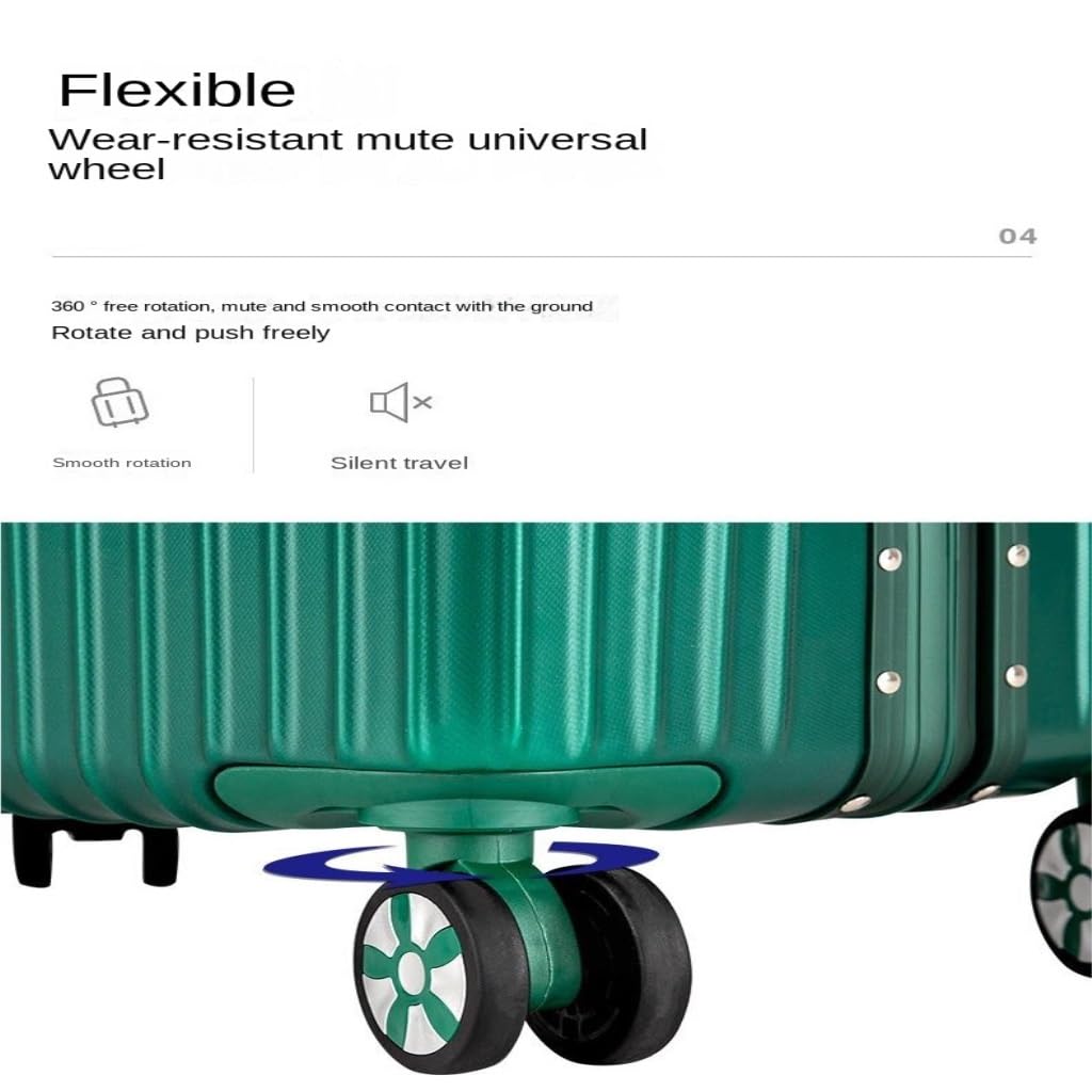 Reisekoffer Aluminium Rahmen Trolley Hülle Silent Universal Wheel Gepäck Koffer Retro 20-Zoll-Schüler Passwort Box Trolley Hülle