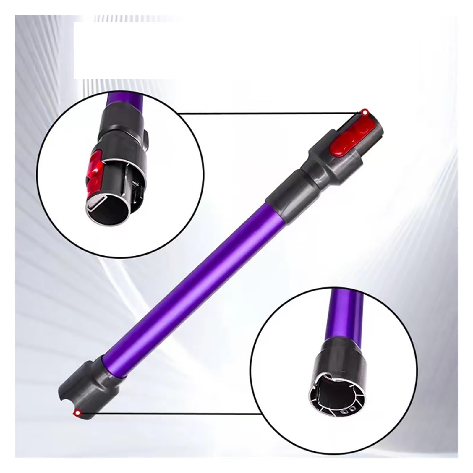 Tige d'extension ， Compatible for Dyson ， V8 V7 V10 V6 V15 Accessoires Tuyau droit télescopique en aluminium en métal V11 Pièce de rechange for aspirateur(SET1)