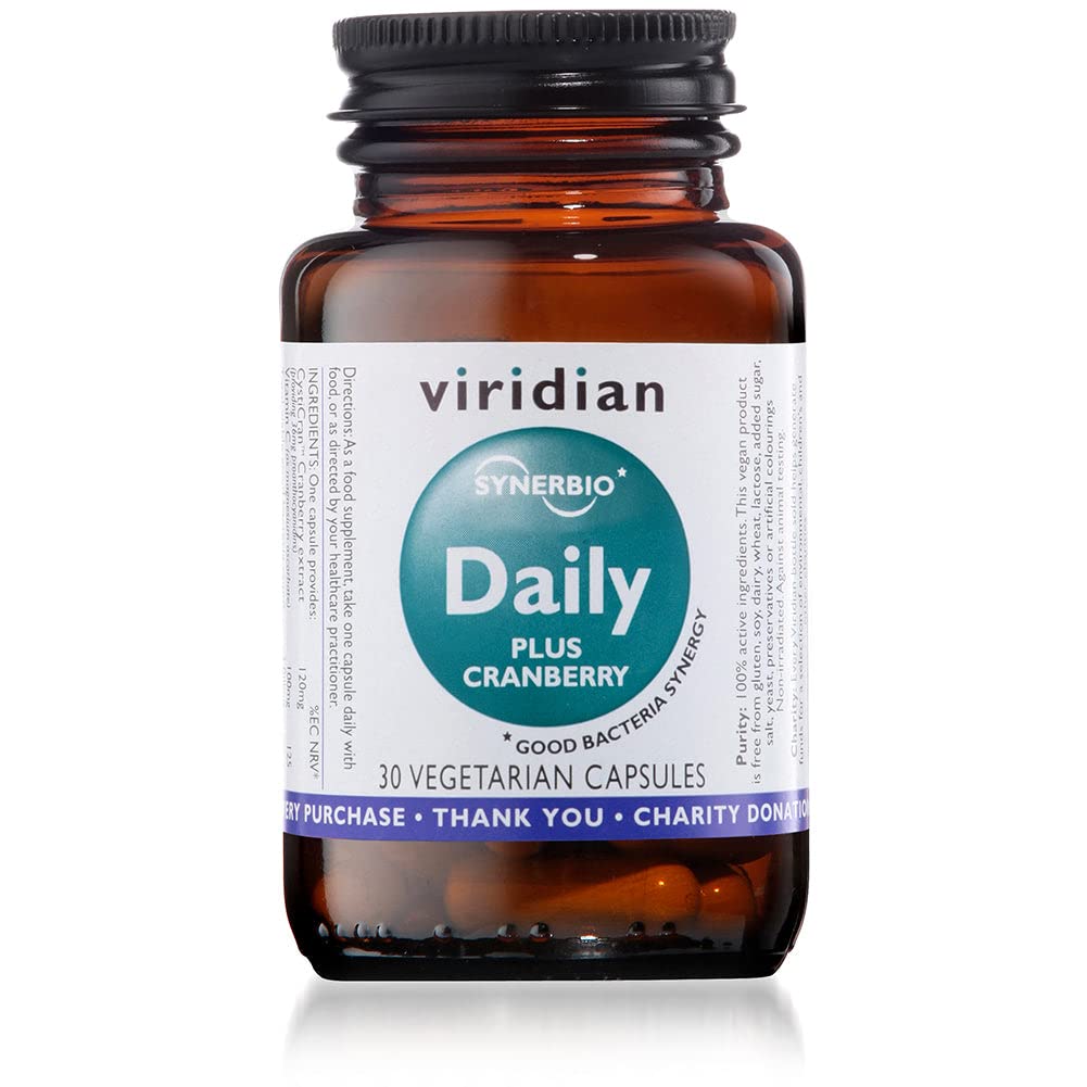 Viridian Synbiotic Daily Plus Cranberry Veg Caps 30