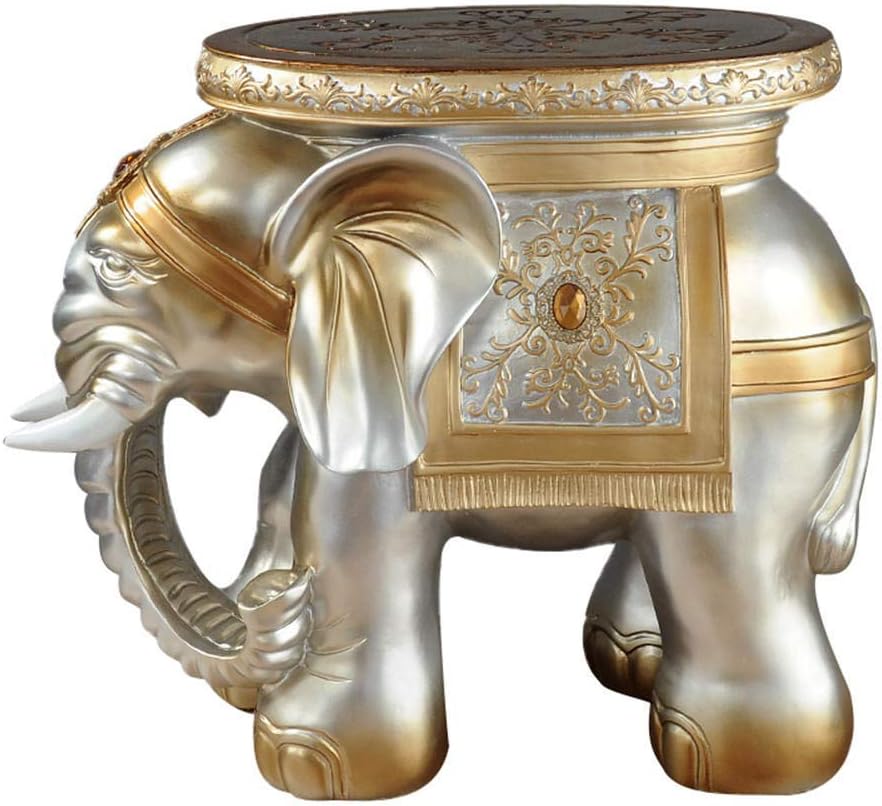 AJH-Taburetes Banco de Zapatos para Cambio de Entrada de Animales, reposapiés/Mesas de café para Sala de Estar pequeñas/Soporte para macetas/Reposapiés de Elefante