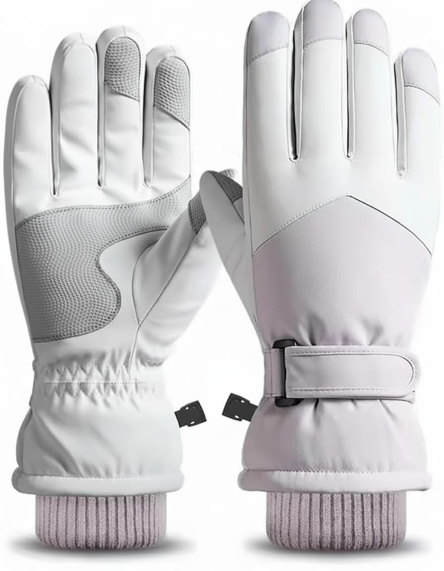 Winter Ski Gloves, Waterproof and Windproof Touchscreen Snow Gloves for Men Women, Anti-Slip Snowboard Warm Winter Gloves for Cold Weather, Perfect Thermal Protection, 1 Pair
