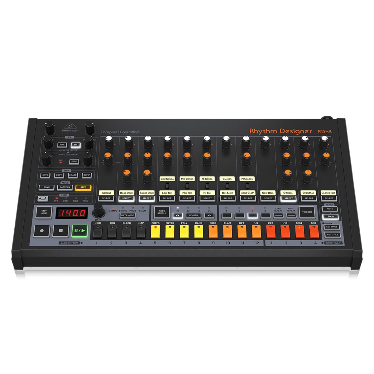 Amazon.co.jp: Behringer RHYTHM DESIGNER RD-8 クラシックアナログ