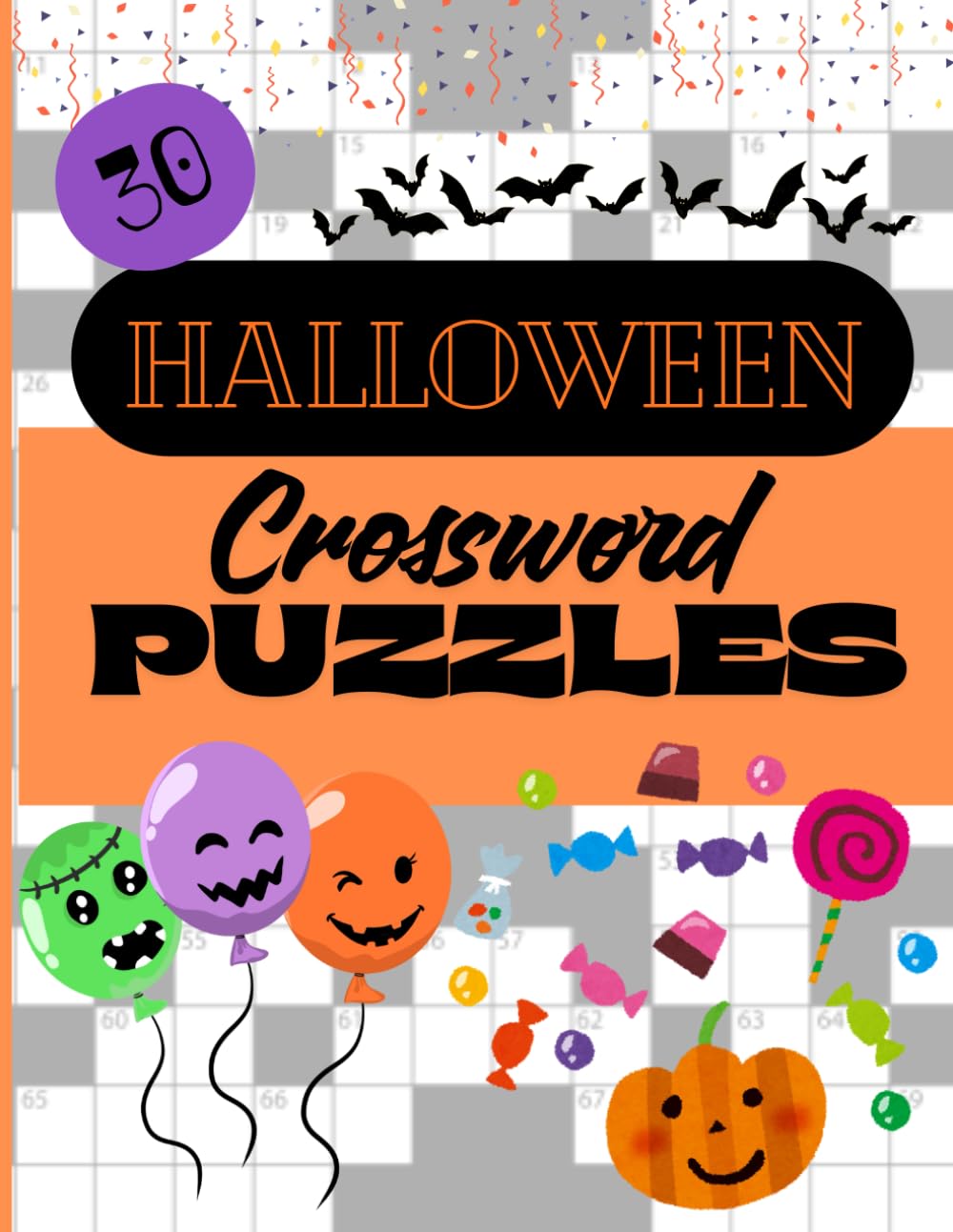 Halloween Crossword Puzzles: 30 Spooky, Educational Activities for Kids