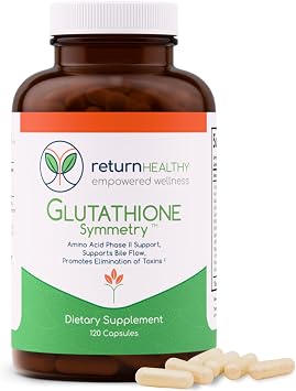Glutathione Symmetry | S-Acetyl Glutathione Supplement | Antioxidants & Detoxification Supplement | Natural Cellular Support | All-Natural, Vegan, Non-GMO, 120 caps