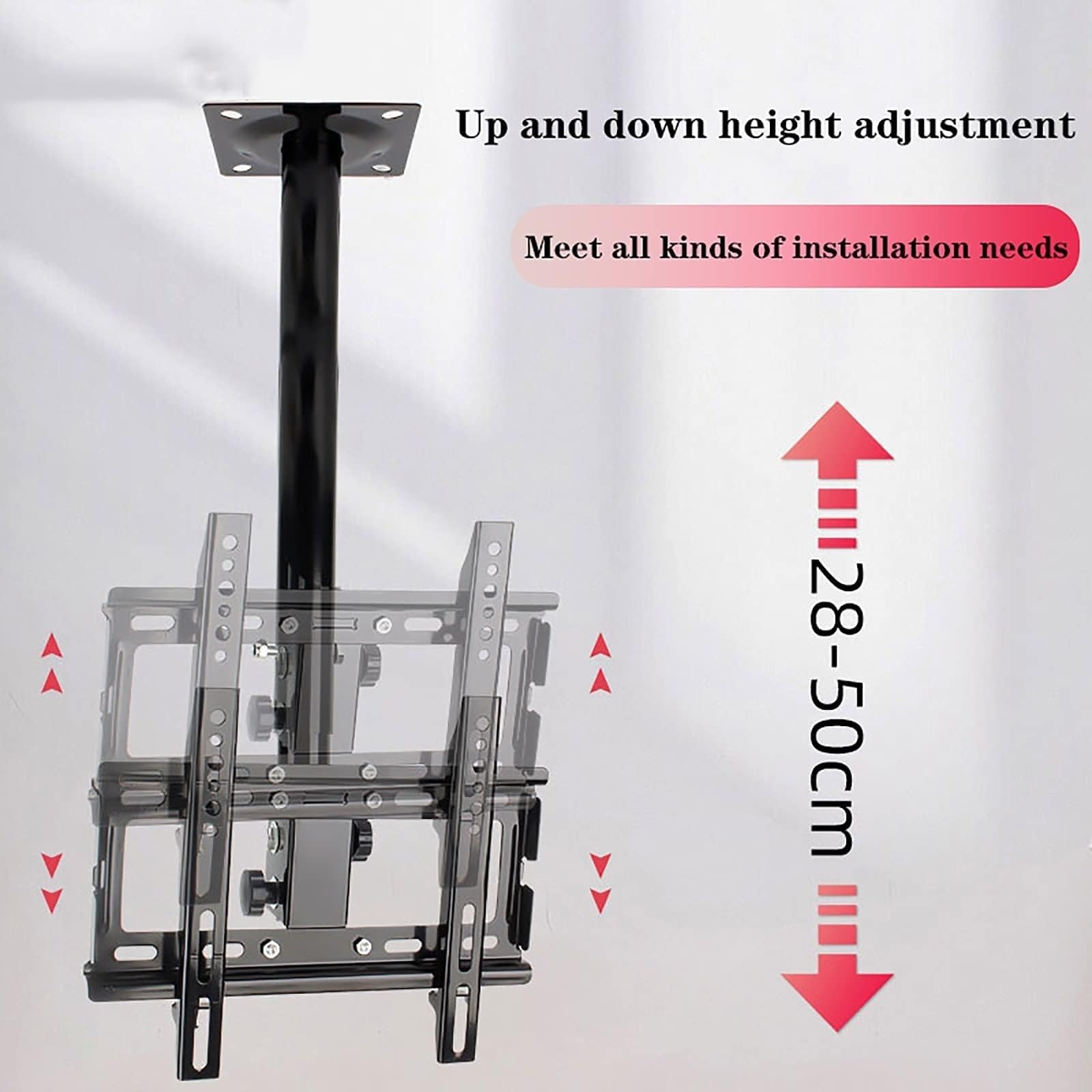 Supporto Da Soffitto Per TV A Schermo Piatto - Supporto Da Soffitto Con Inclinazione Regolabile, Per TV Da 27" A 55", Supporto TV Girevole A 360 Gradi