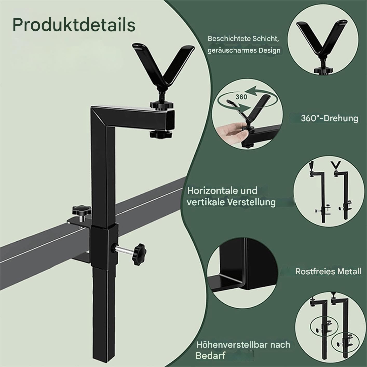 Trépied Lumineux Support Photographique Portable à Hauteur Ajustable
