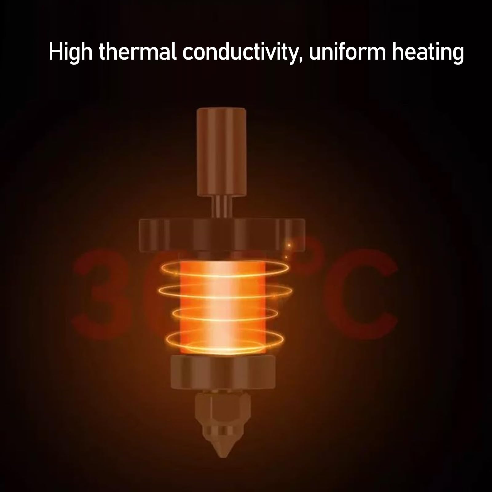 Ender 3 V3 KE Ceramic Hotend Kit, 60 W Wysokotemperaturowy Blok Grzewczy Zamienny, Całkowicie Metalowy, Wysokoprzewodzący, Gorący Koniec Wytłaczarki, Akcesoria do Drukarek 3D