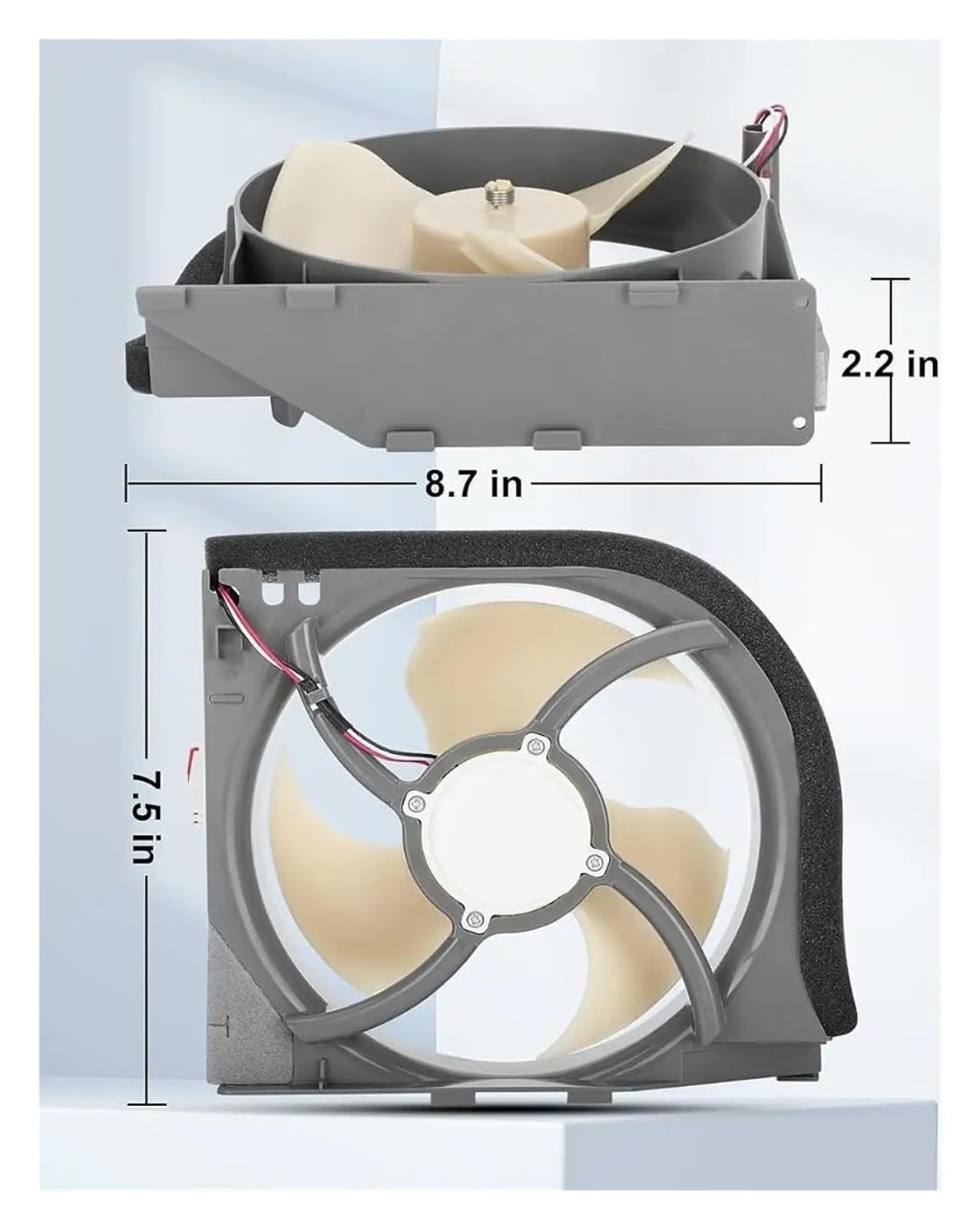 Generico Motor de ventilador, compatible con, DA97-15765A DA97-15765C | Conjunto de repuesto completo con referencia cruzada DA97-12842A for circulación de refrigeración interna del refrigerador.