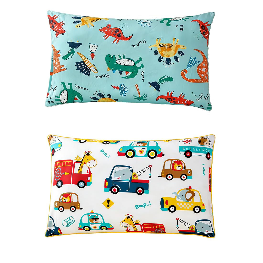 Kinder Kissenbezug 30 x 50 cm - 2er Pack Bio Baumwolle Kopfkissenbezug - Baby Kleinkind Kissen Kissenbezüge für Kinderwagen - babykissen bezug mit Umschlagverschluss