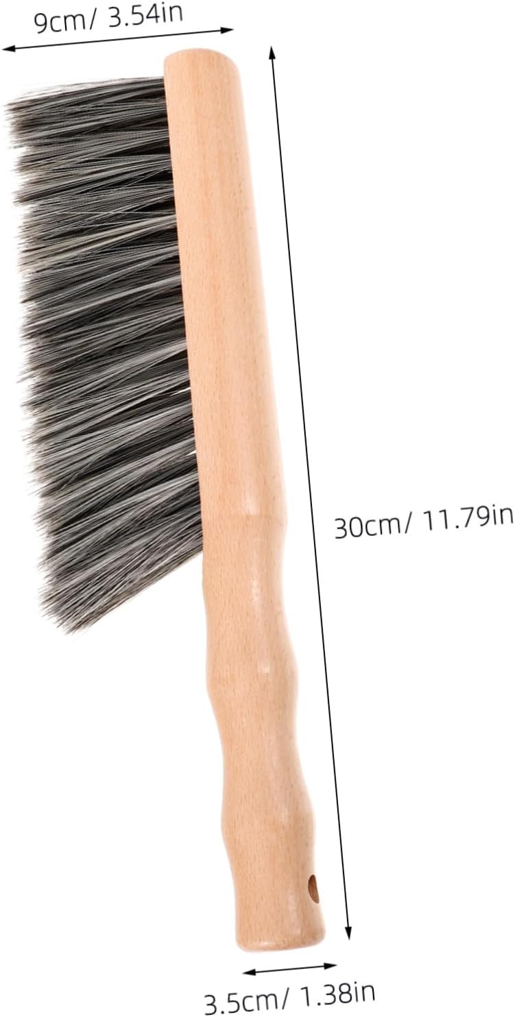 Ipetboom 4pcs Fireplace Brush Soft Bristles for Dust and Debris Removal for Indoor and Outdoor Use Handle for and Garden Cleaning Tasks