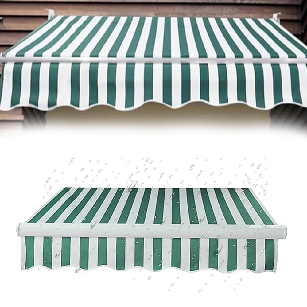 Toldo De Lona 3x2,5m Recambio, 2.5x2m Parte Superior Dosel Lona Recambio para Toldo De Patio, Tela De Repuesto para Toldo Retráctil De Balcón(Green,4.5x2m(15x6.5ft))