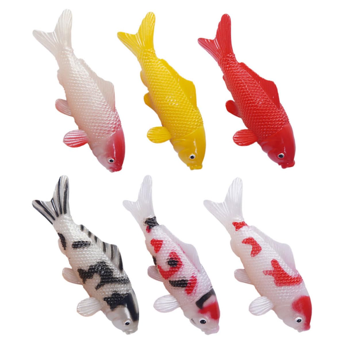 Operitacx 24 Stück Realistische Künstliche Koi Fischfigur aus PVC für