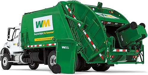 Miniatura 2 de Freightliner M-2 con cargador trasero McNeilus Gestión de residuos de camiones de basura con contenedores de basura 134 modelo fundido a presión por