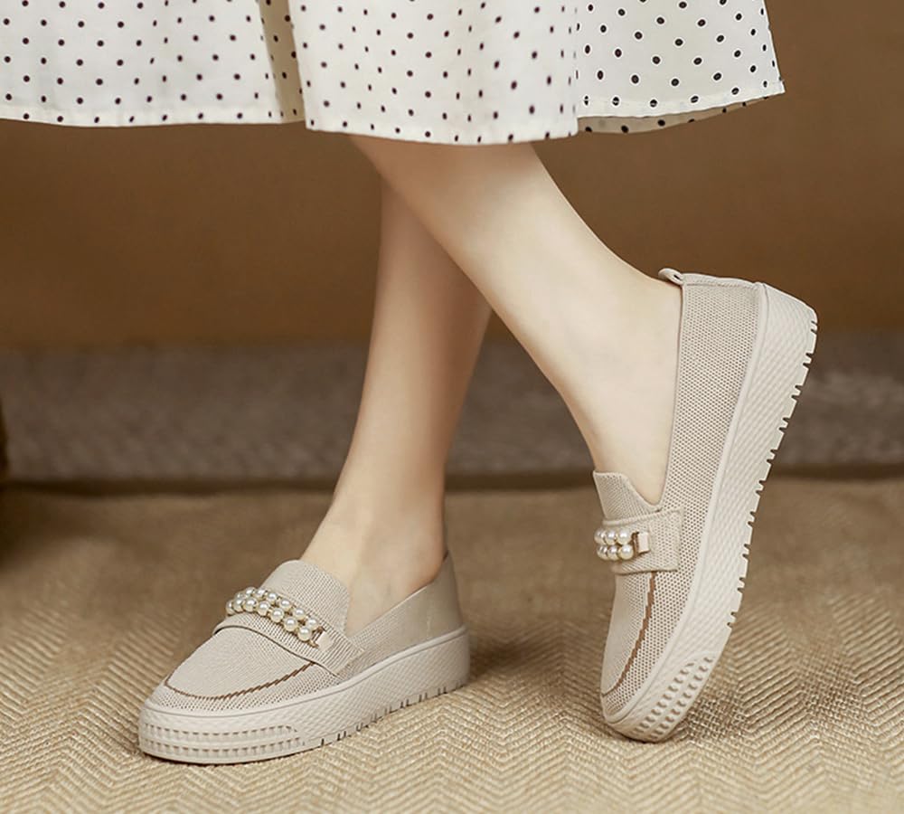 Mocassini da Donna, Scarpe Basse, Scarpe Casual Leggere, Scarpe da Lavoro, Scarpe da Lavoro, Scarpe Antiscivolo, Scarpe con Tacco Basso