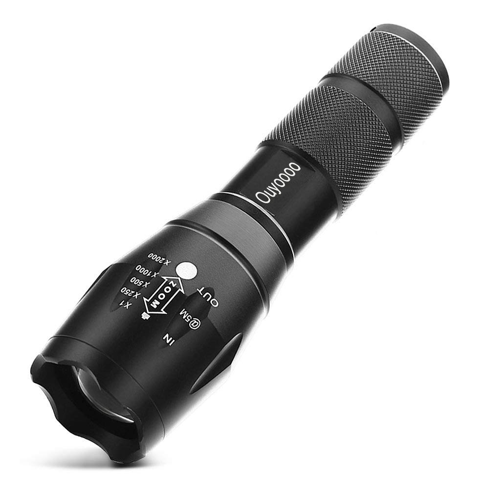 OUYOOOO Tactical LED Flashlight – High Lumen, Portable, Zoomable, Water & Shock Resistant, Handheld Light - Best for Camping, Outdoors, Home, Emergency, or Gift-Giving