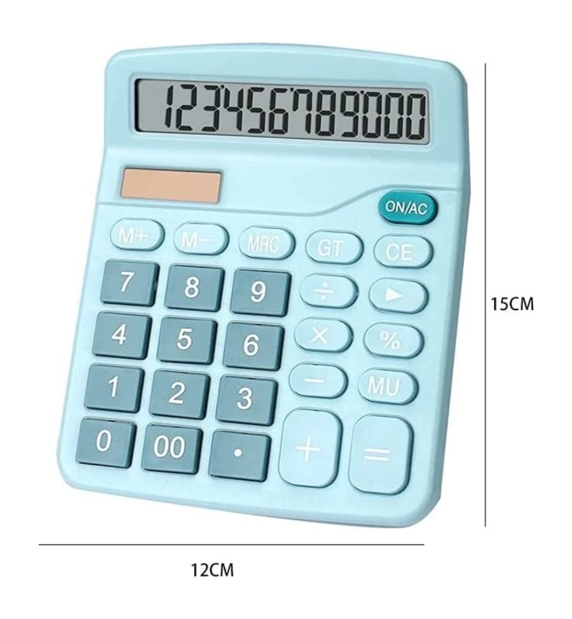 Calcolatrice per Ufficio Calcolatrice A 12 Cifre Calcolatrice di Funzioni Standard A Doppia Alimentazione con Batteria Solare con Display LCD Scuola(Grün)