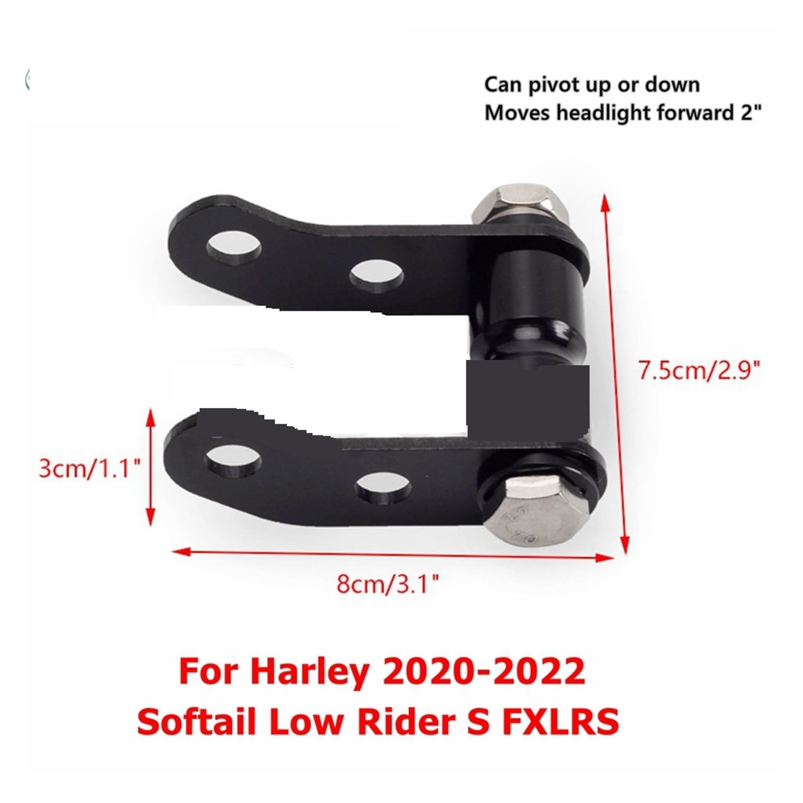 Amazon.co.jp: LGCRYP オートバイアクセサリー調整可能な前方 2 インチ