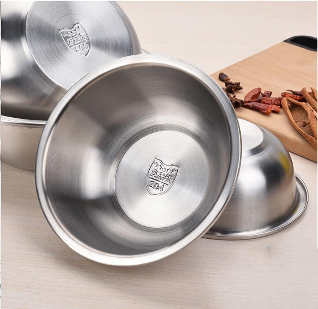 Ensaladeras Platos de postre Tazones for mezclar Juegos de 9 piezas Tazones de frutas Tazones for refrigerios for fiestas Platos de acero inoxidable 304 Utensilios for hornear Moldes for pas