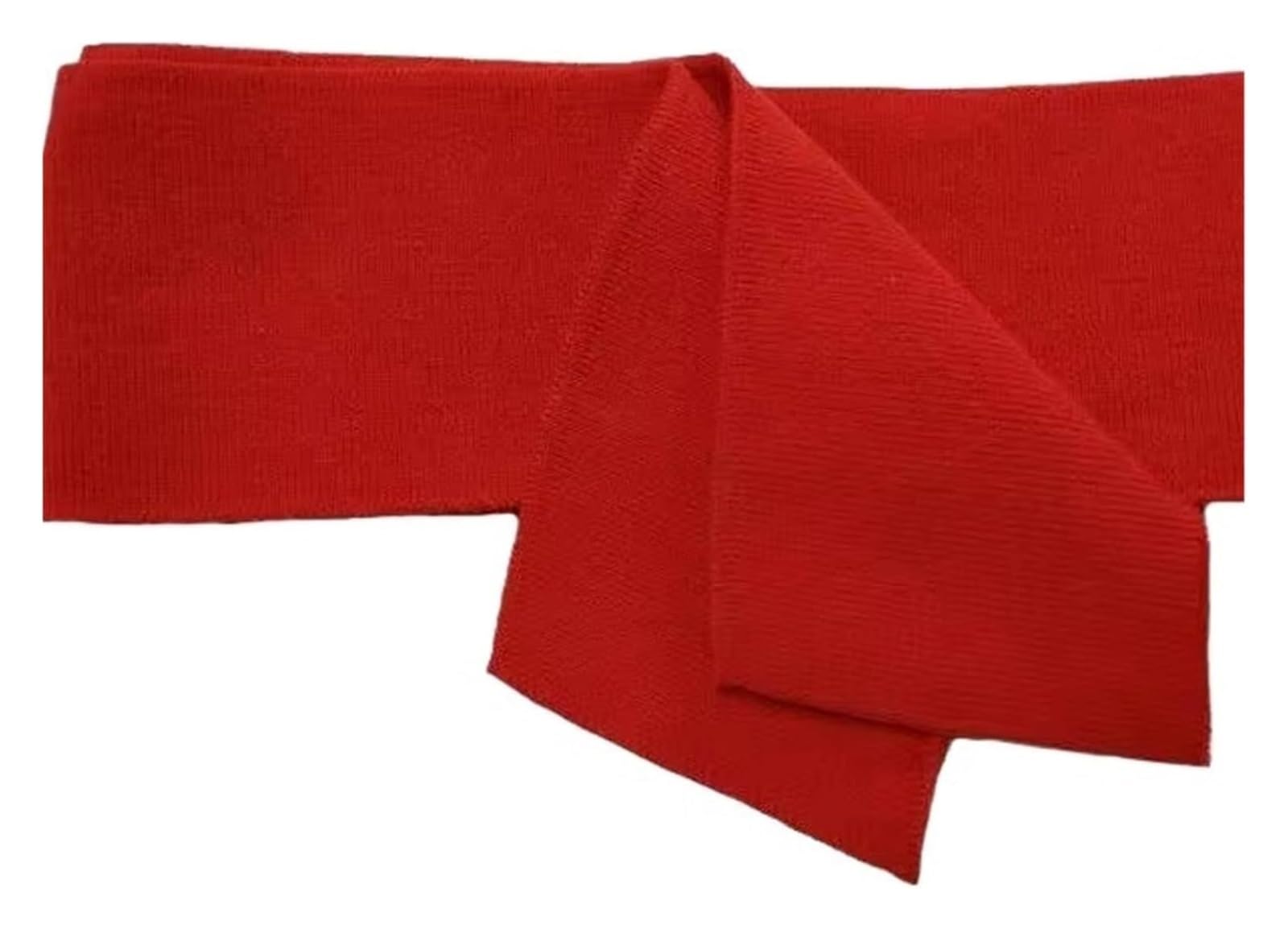 Rib Knit Cuff, Elastic Ribbed Cuffs Neckline Multicolor 86x6cm Pure Cotton Knit Fabric(Red)