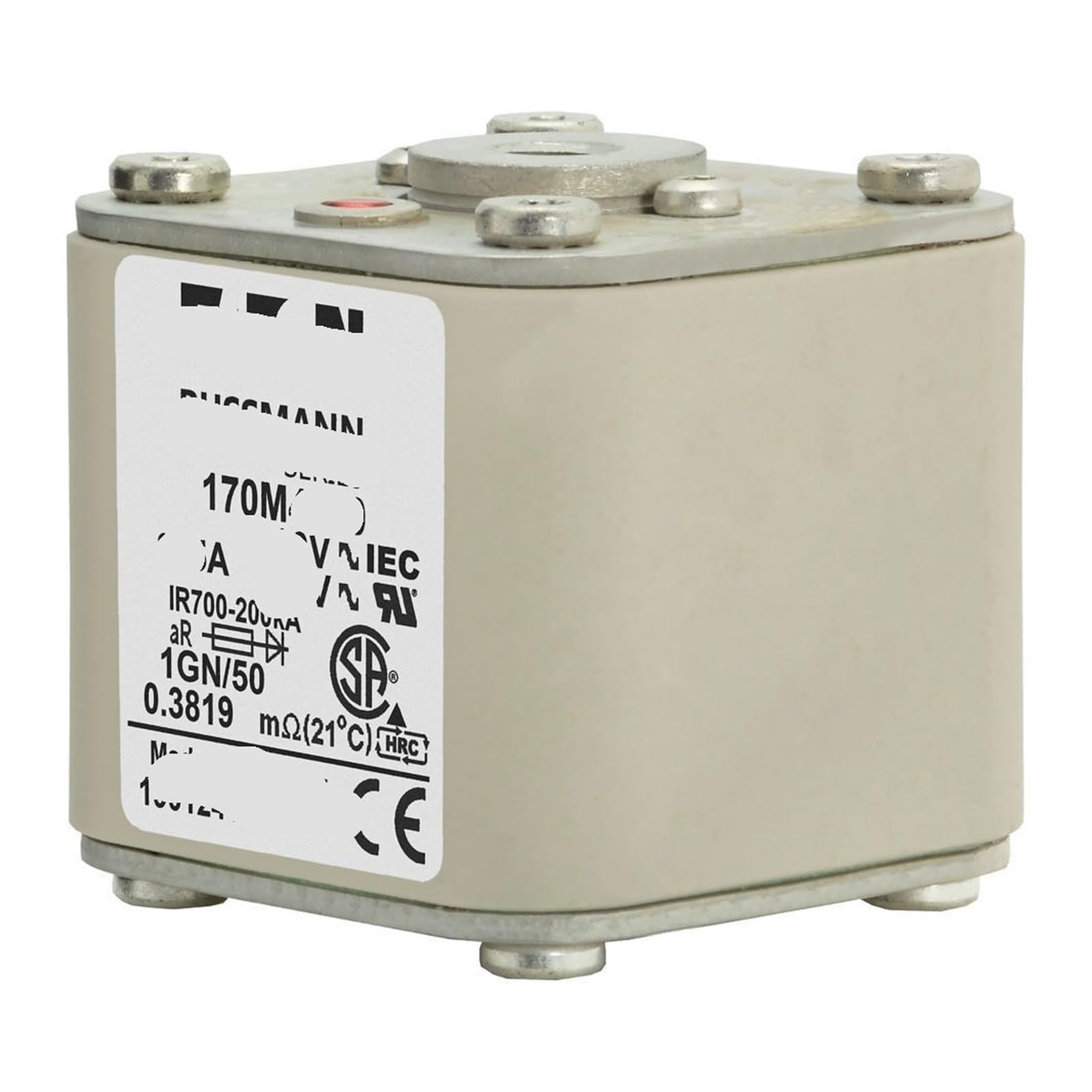 Fuse 170M4516 European standard square series - flat end installation