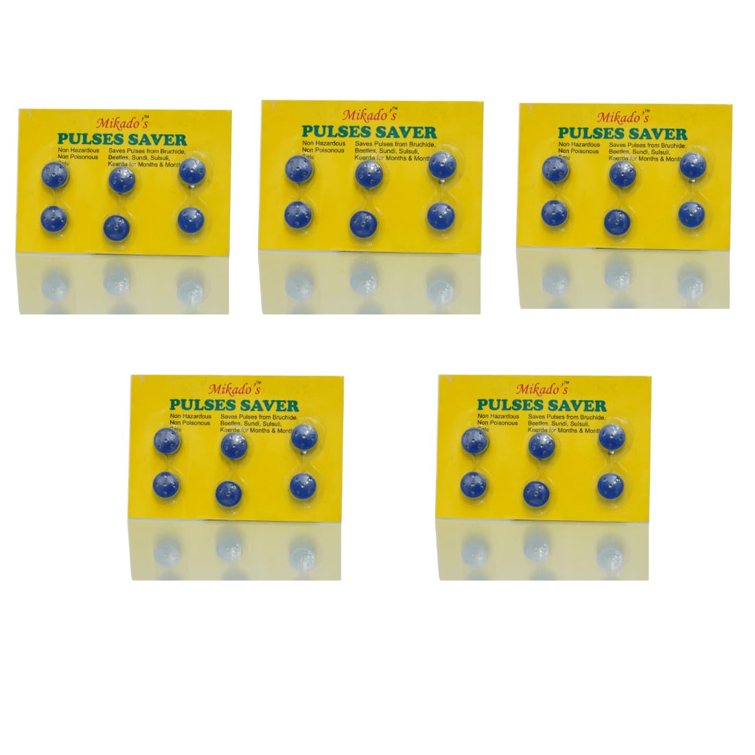 Mikado's Pulses Saver, Non-Hazardous Insect Protection for Pulses, Cereals and Dry Fruits, Pack of 5-picture-25