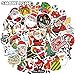 Produktbild BLOUR 50PCS Frohe Weihnachten Santa Claus Schneemann Cartoon Aufkleber für Koffer Gepäck Gitarre Laptop Kinderspielzeug Aufkleber für Kinder
