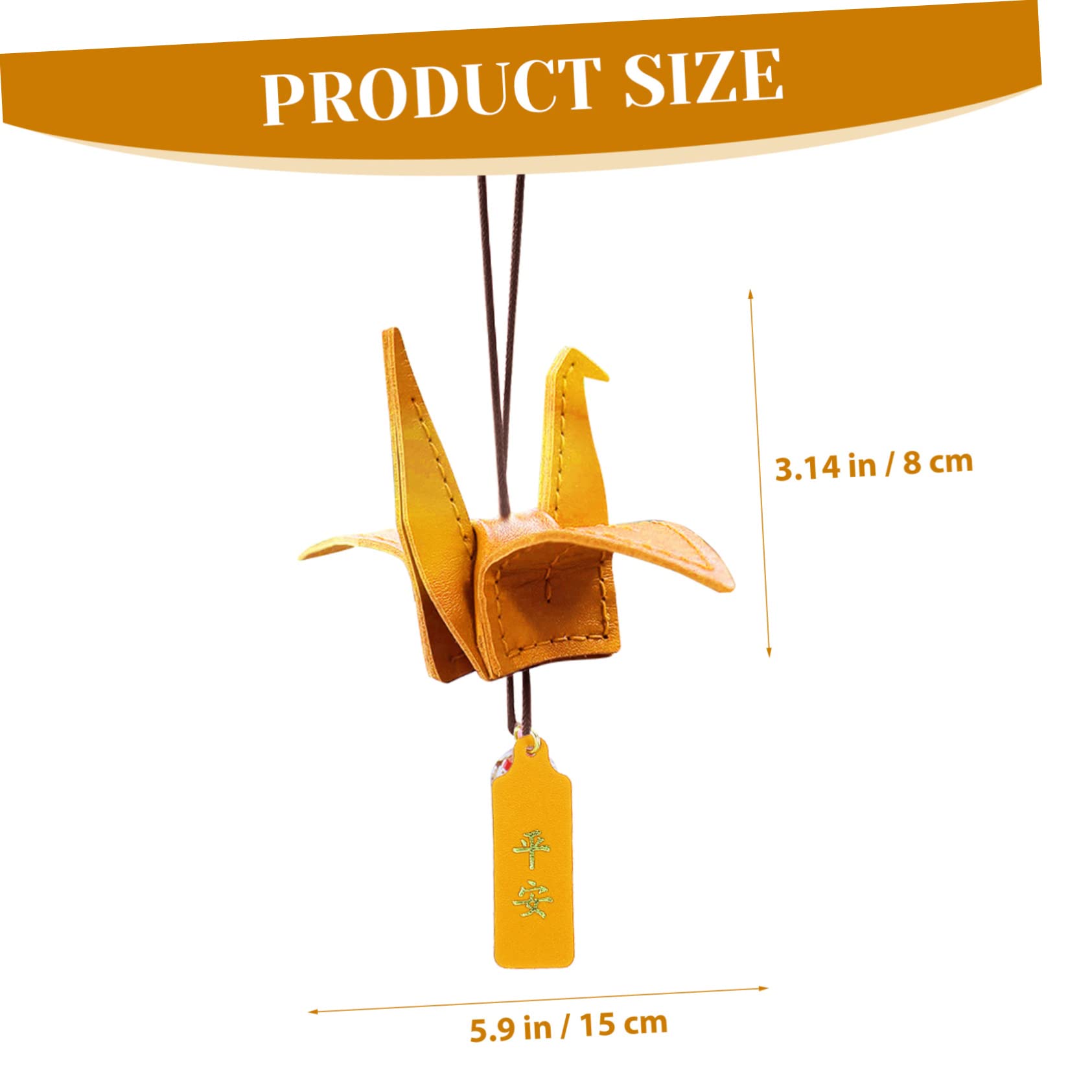 JOINPAYA Selbstgemachtes Nähset für Autoanhänger mit Pu-leder in Khaki Handgefertigtes Origami Vogel Bastelmaterial für Zuhause und Laden zum Nähen für Anfänger