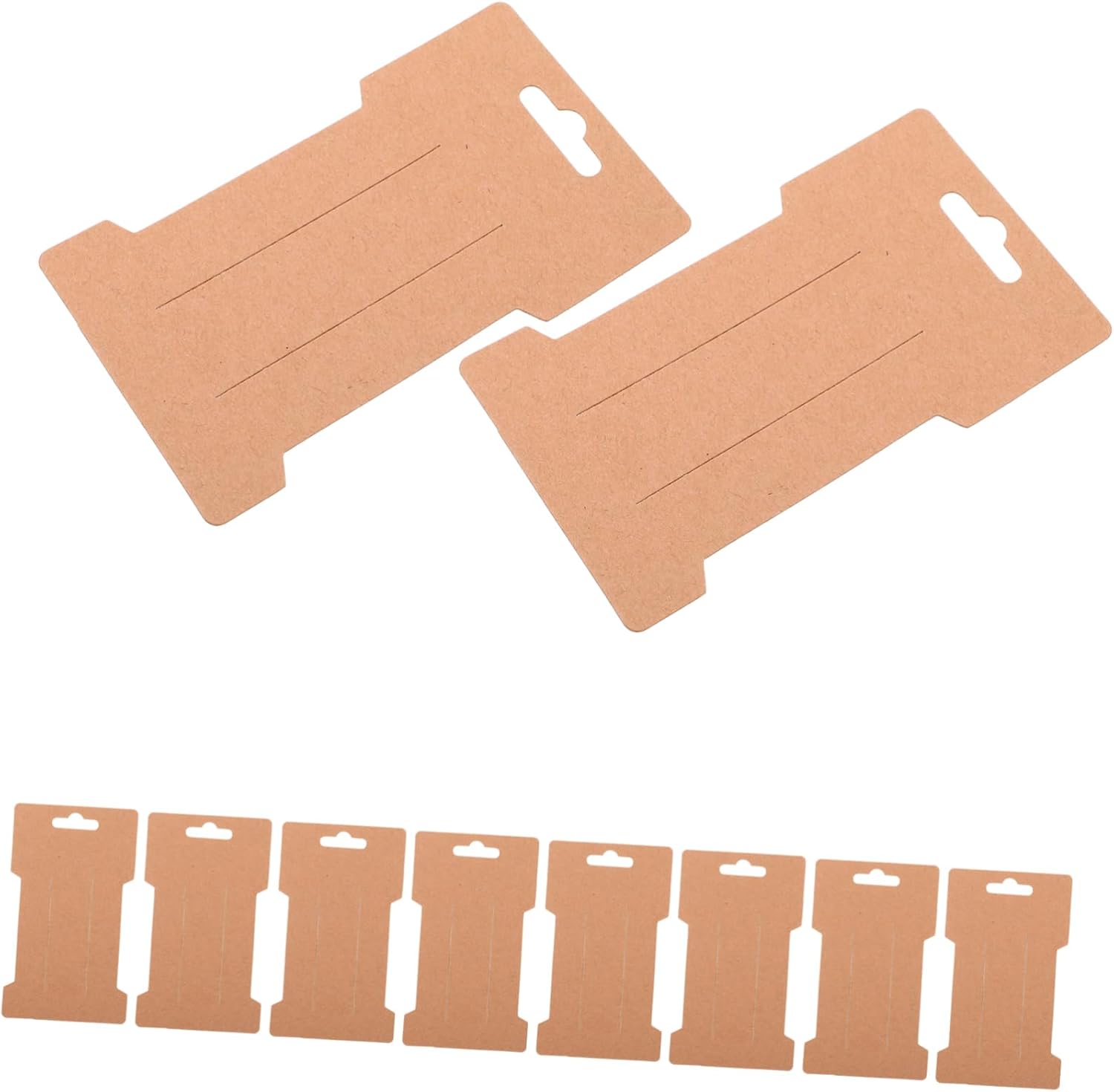 Kraft Paper Hair Clip Display Cards 100pcs for Women Girls