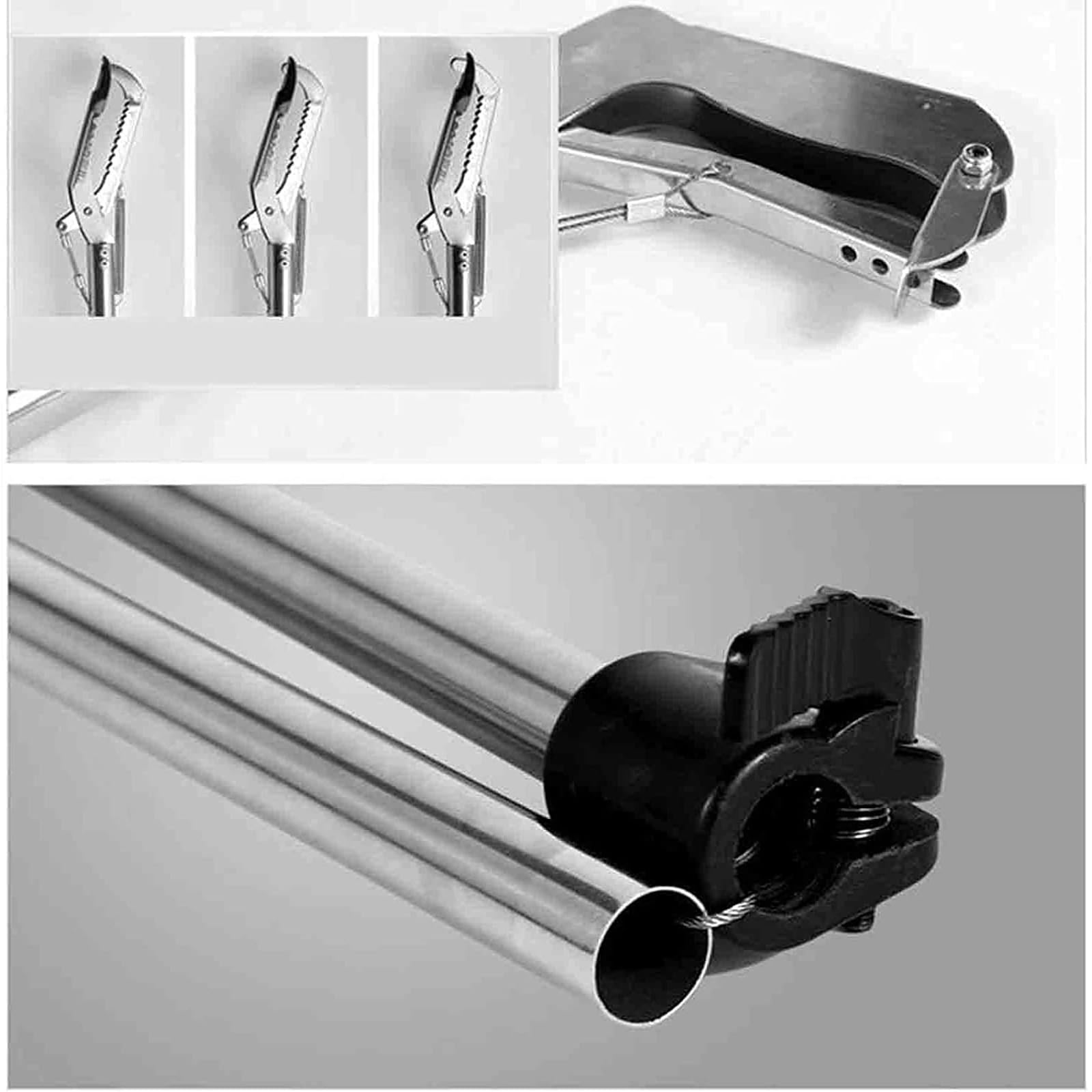 Pinzas De Serpiente para Reptiles De Acero Inoxidable Dentado Ancho De La Mandíbula De Reptil De Serpiente,Pinzas De Serpiente, Agarrador Plegable (Size : 1.2M)