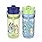 Zak Designs Harmony Bluey Water Bottle for Travel or At Home, 18oz Durable Plastic is Leak-Proof When Closed with Straw Lid and Carry Handle, 2-Pack (Bluey and Bingo)