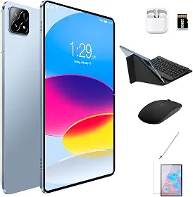 Tablet pad7, com sistema Android 14, tela de 10,1 polegadas, 16 GB + 512 GB de armazenamento, câmeras de 8 MP + 16 MP, bateria integrada de 8.800 mAh,ersão Wi-Fi (Azul)