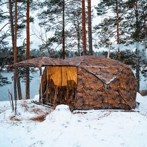 Carpa doble capa con horno para clima extremo 9 personas miniatura 4