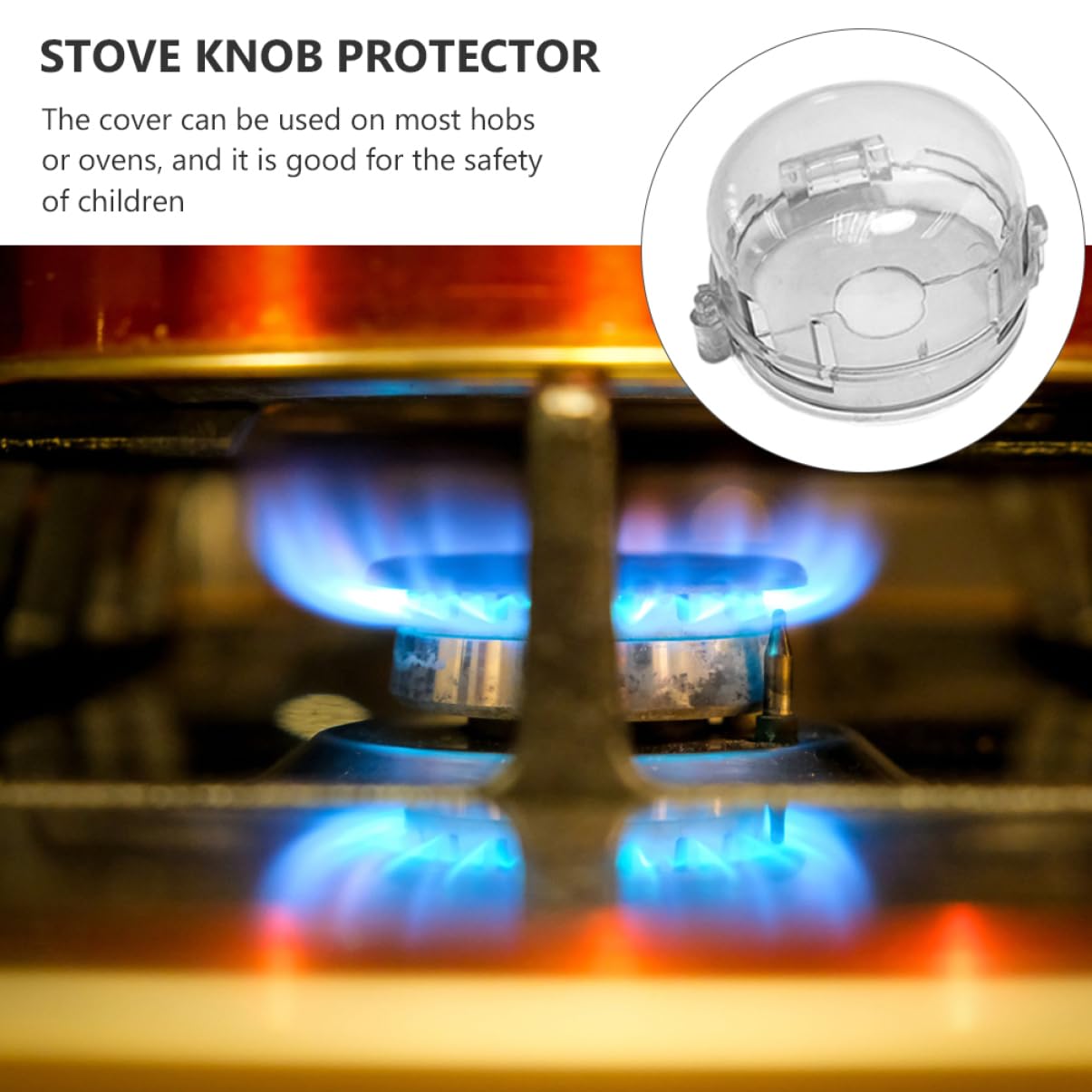 Hemoton 4pcs Gas Stove Knob Covers Safety Guard for Boy Girl and Easy to Install Compatible Hobs and Ovens