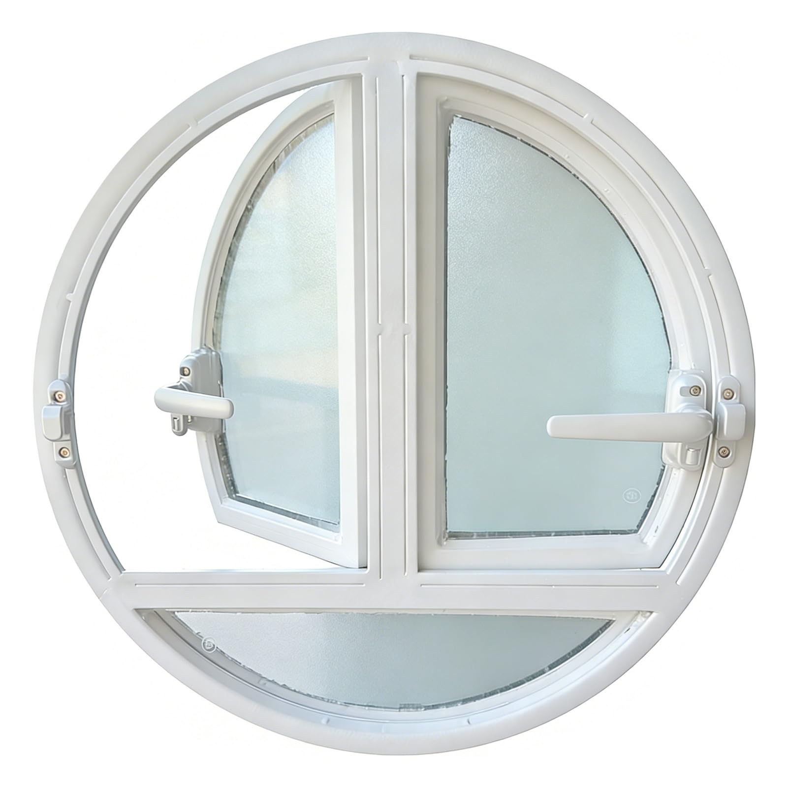 Ventana abatible de Repuesto, diseño de Doble Apertura con Vidrio Templado, decoración empotrada, Ideal para baño, Sala de Estar, Hotel, cafetería.