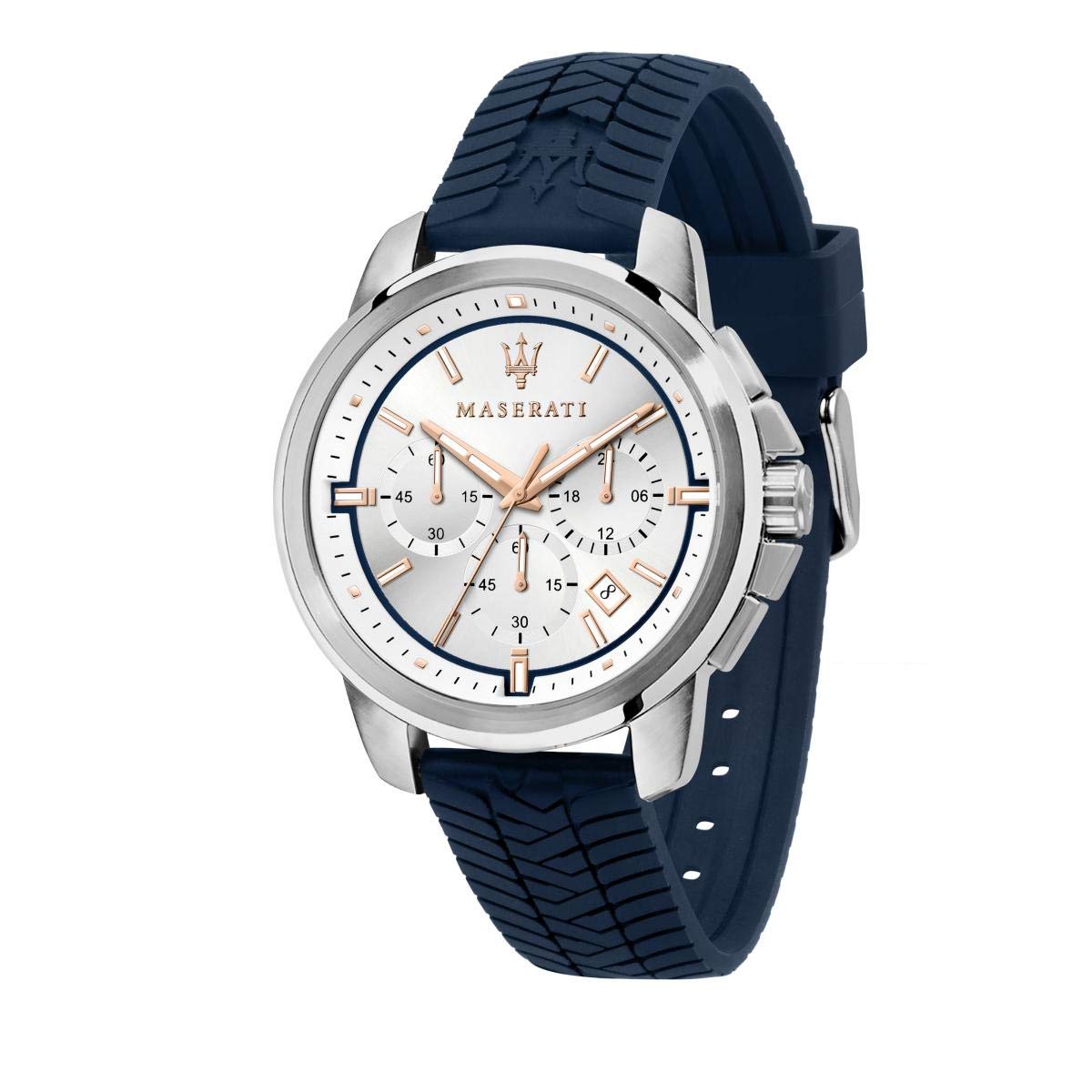 Maserati Silicone Analog Silver Dial Men Watch-R8871621013, Blue Band (B084Q7FC36) Amazon Price History, Amazon Price Tracker