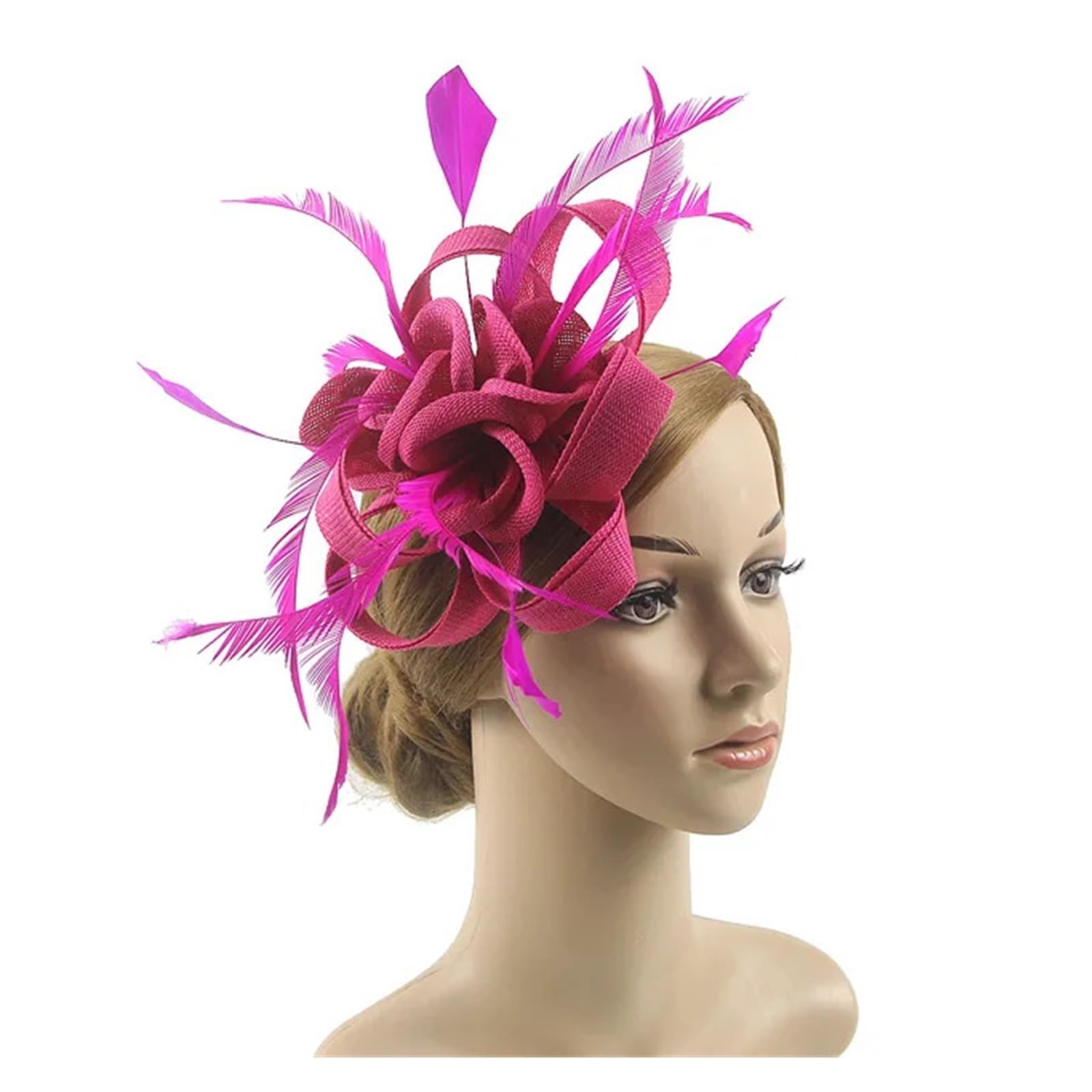 UALXPAO Wedding Hats Tea Party Fascinators Headband Hat Flower Feathers Ribbon Fascinator Hats for Women Wedding Cocktail for Tea Party,Weddings(Color5)