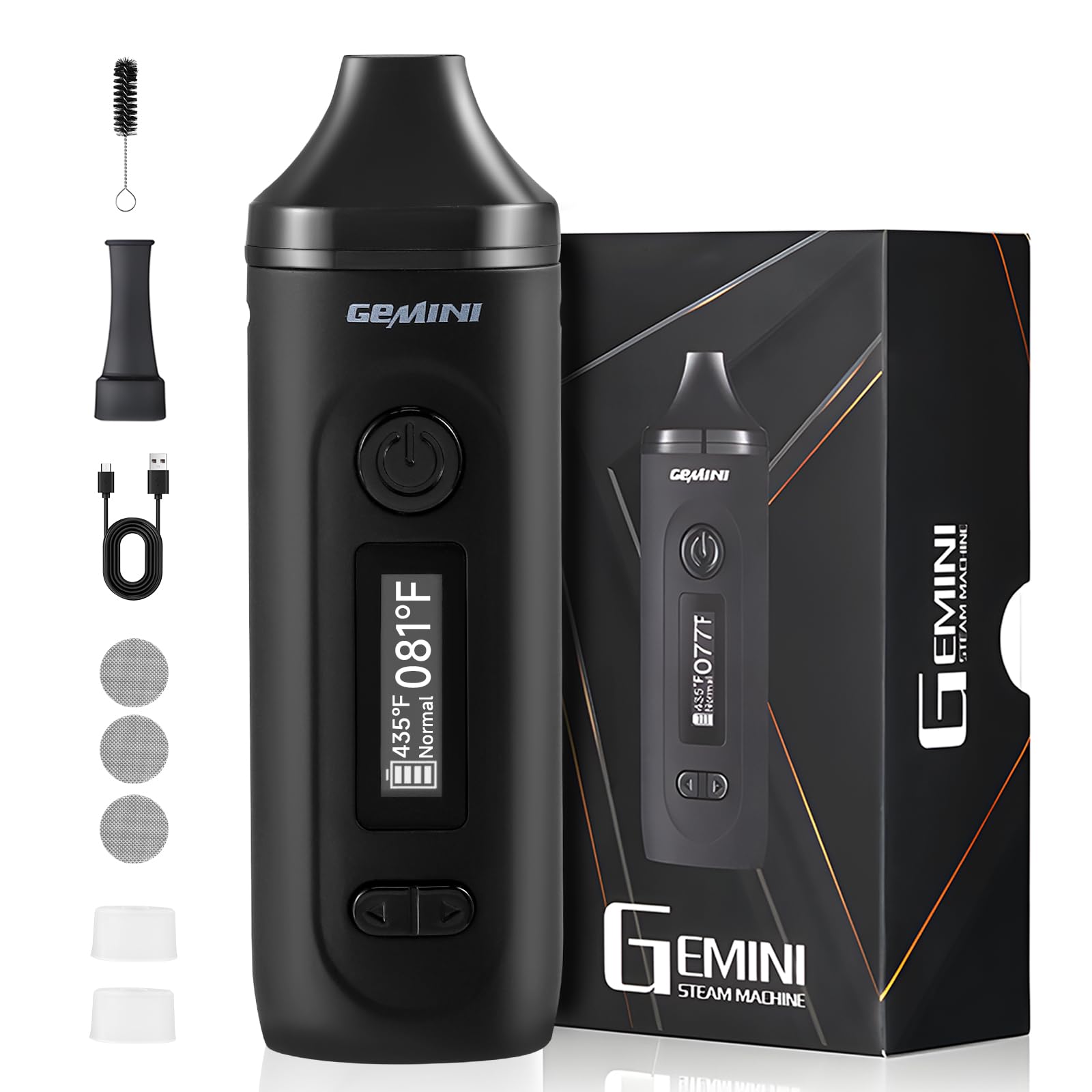 Vaporizer Cannabis, Portable Mini Vaporiser for Dry Herbs & Cannabis, 2200  mAh Battery, OLED Display, Precise Temperature Control Weed Evaporator Set  with E-Cigarette: Amazon.de: Health & Personal Care