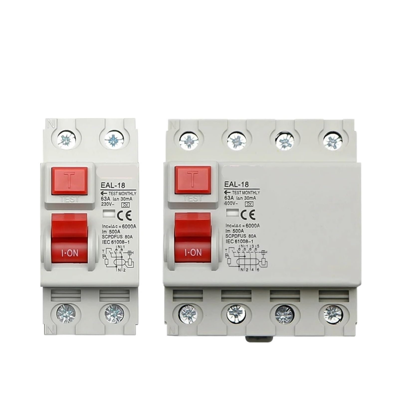 GVBAEPIEO 2P 4P 10/30/100/300mA Type A RCCB RCD ELCB electromagnetic Residual Current Circuit Breaker Differential Safety Switch(2P 32A,100mA)