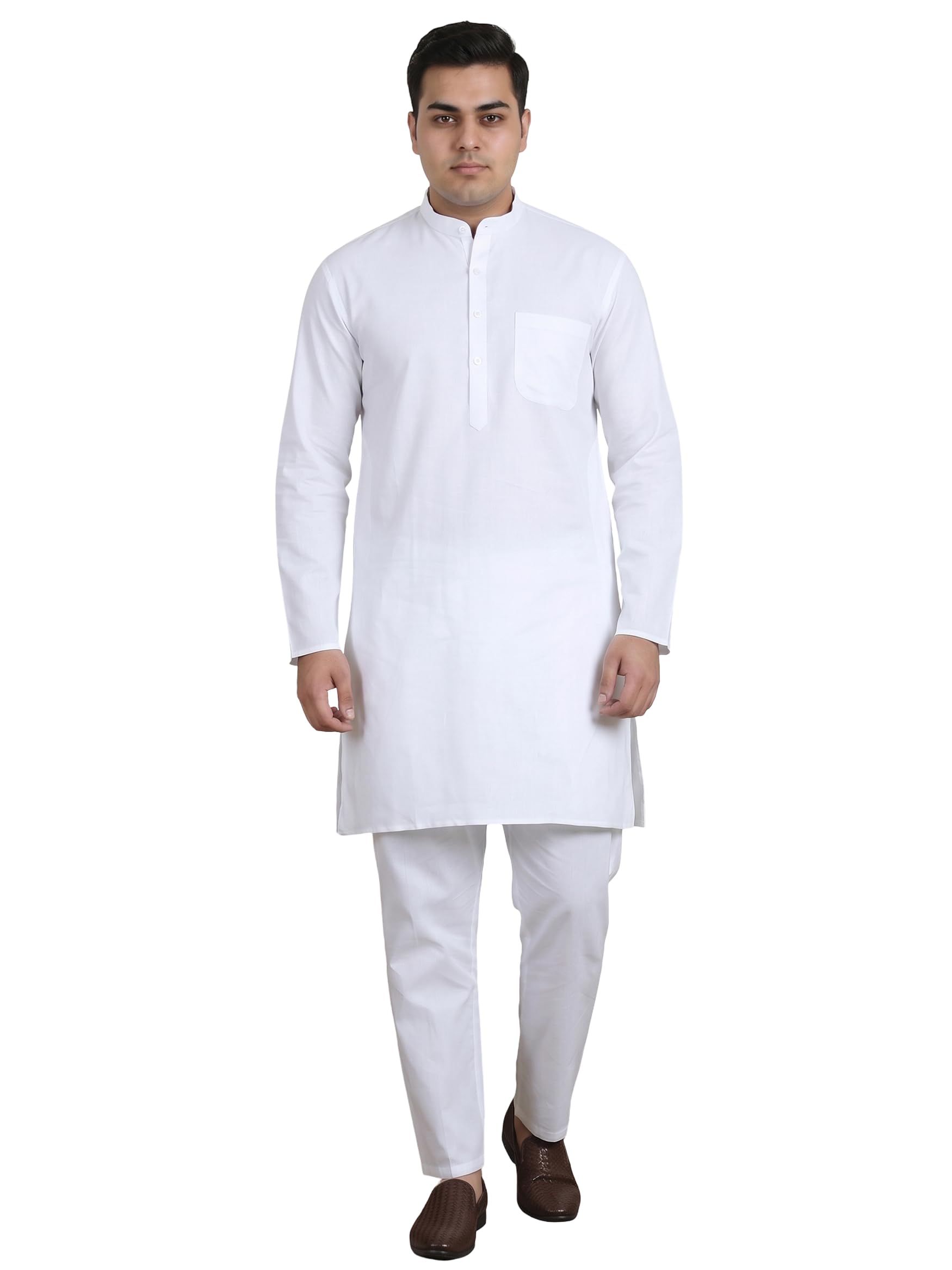 jompers White Solid Kurta with Pyjama.-picture-32