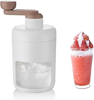 Shaved Ice Machine Snow Cone Machine Manual - Portable Ice Crusher and Shaved Ice Machine with Free Ice Cube Trays - BPA Free