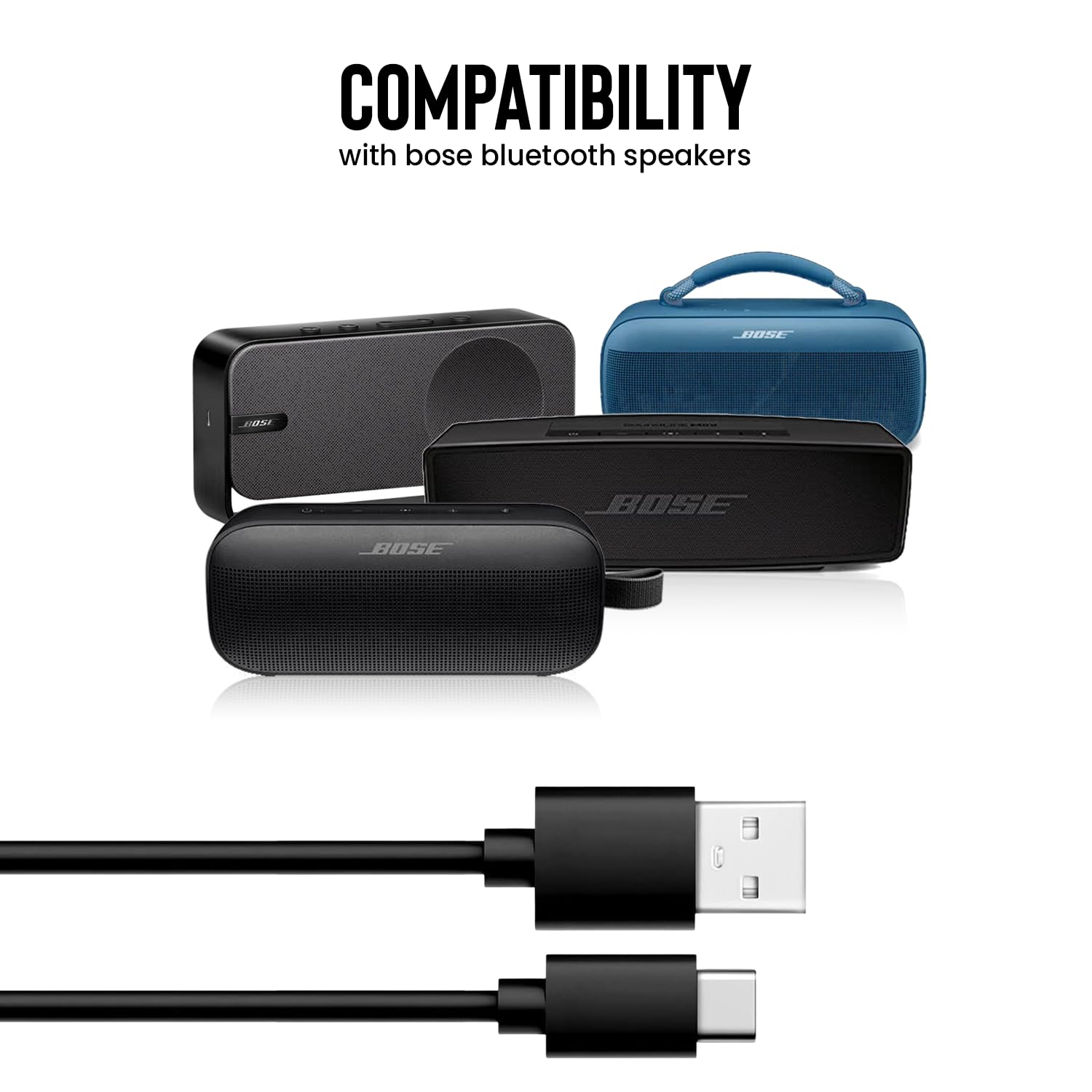 Amazon.com: Replacement USB-C Charging Cable for Bose SoundLink