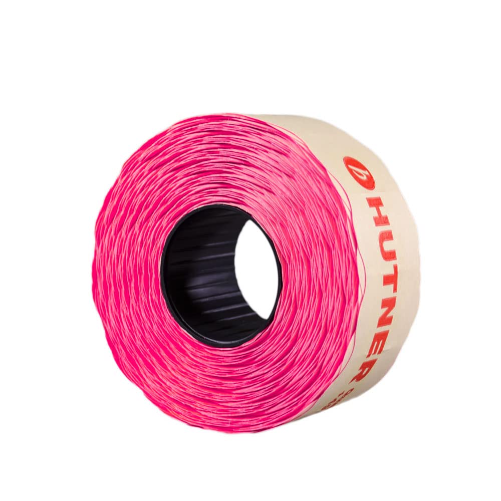 30 Rollen Preisetiketten 26x16 leucht-pink permanent | 33.000 Etiketten | Preisauszeichner Etiketten | Auszeichner Etiketten | HUTNER