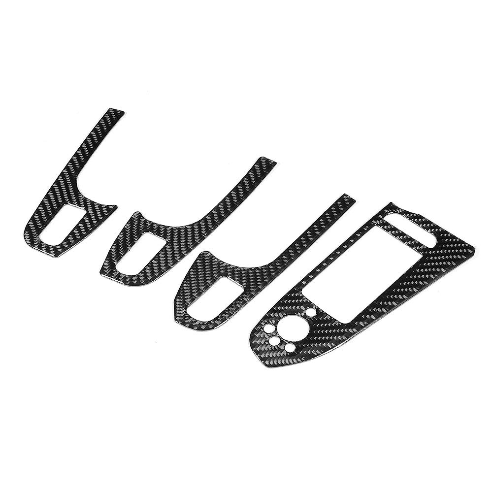 Fibra de carbono para B8 embellecedor de botón panel elevación puerta resistente 6