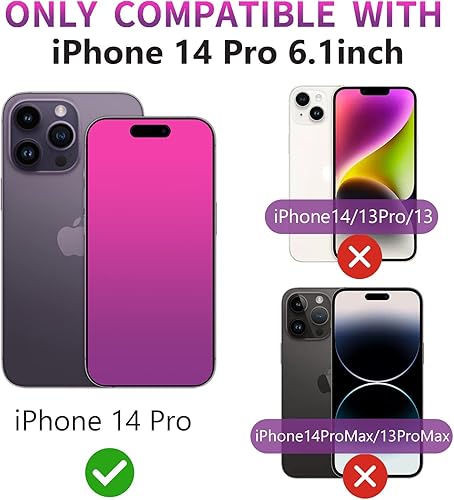 Miniatura 2 de Paquete de 2 protectores de pantalla de vidrio templado degradado para iPhone 14 Pro 5G de 6.1 pulgadas, protección ocular antiespía y luz azul, HD,