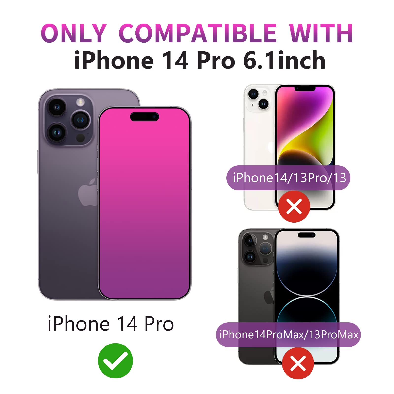 2 sztuki gradientowe szkło pancerne do iPhone 14 Pro Privacy folia ochronna na wyświetlacz do iPhone 14Pro 5G 6,1 cala, ochrona oczu, ochrona oczu HD, ultra przezroczyste, odporne na
