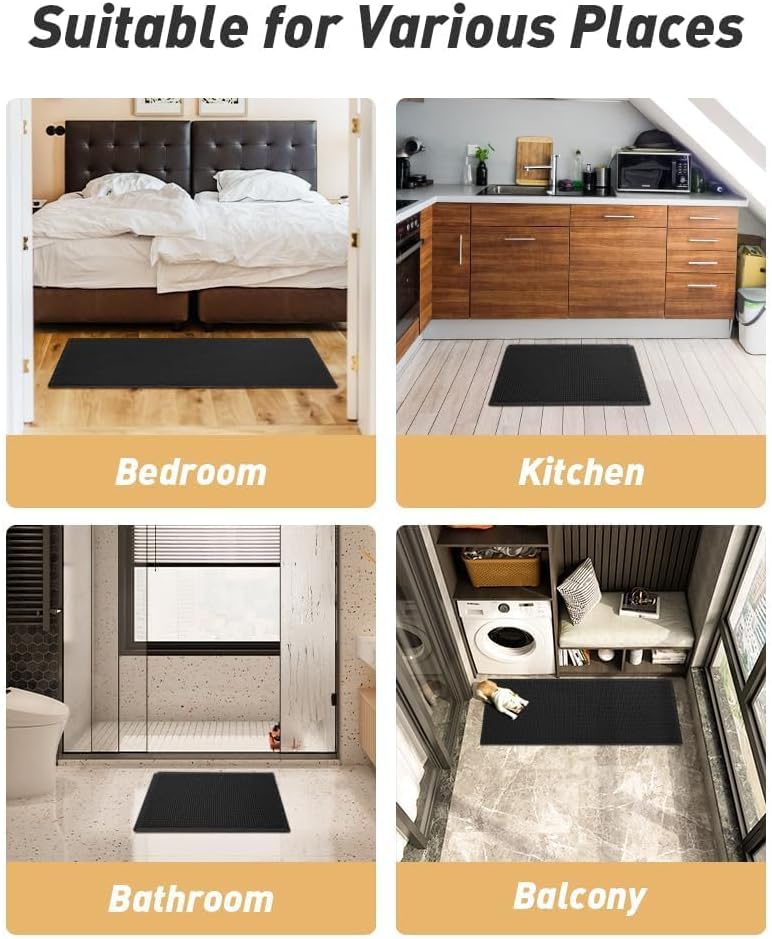 Upgraded Waffle Bath Mat Runner Absorbent Non Slip Bathroom Mat, 2' x 4' thumbnail