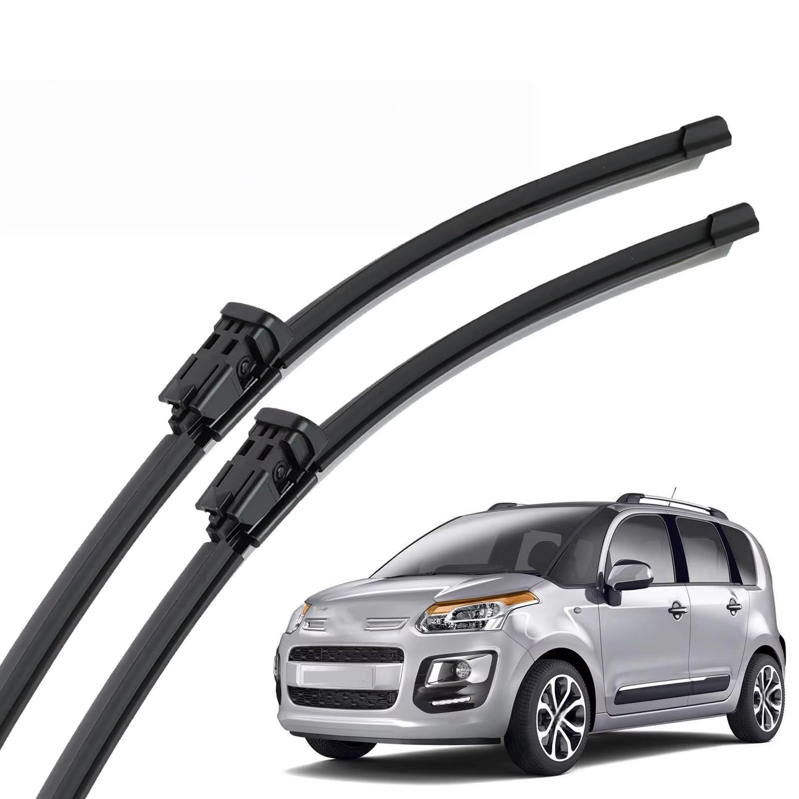PAPEP Windscreen Wiper Blades for Citroën C3 Picasso 2009-2010 24''+16'', Front Replacement Wipers OEM Quality Water Repellent Rubber Automotive Windshield