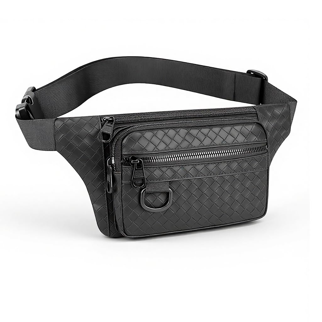 Casual Men's Chest Sling Waist Bag Durable Fanny Pack with Multi Pockets,Compatible for Outdoor Motorcycle Running & Travel-image-31