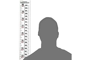 Height Ruler Fractional - 80" White